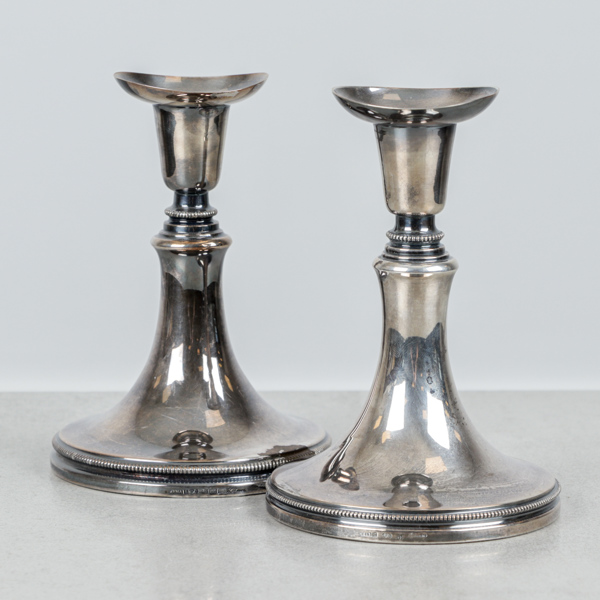 Ljusstakar, 1 par, Eric Löfman, silver