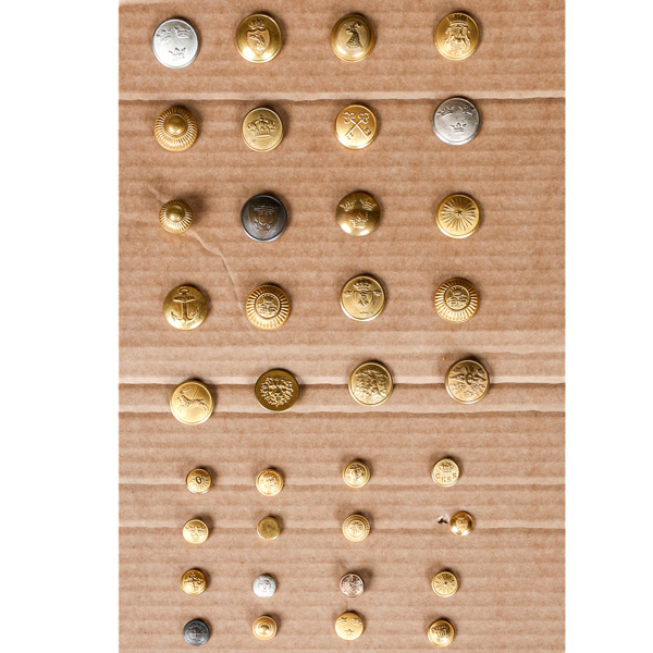 Uniformsknappar, mässing, 1800/1900-tal