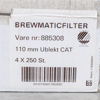 Kaffefilter, Brewmatic, 2250st, 110 mm oblekta filter
