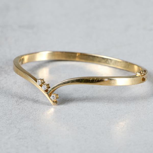 Diamantarmband, Guld 18k, 15.3g 