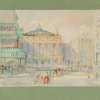 Oidentifierad konstnär, akvarell, "Palace de Opera", Frankrike, signerad