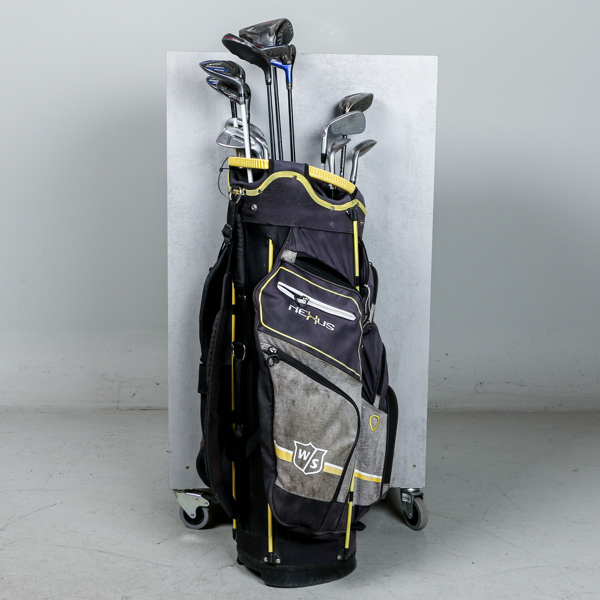 Golfset, 14 klubbor, järn, hybrid och driver, bla Ping