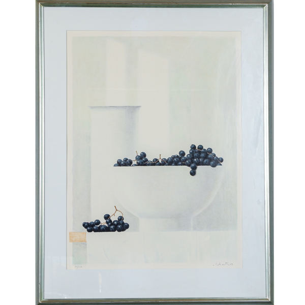 Philip von Schantz, Vindruvor, litografi, signerad