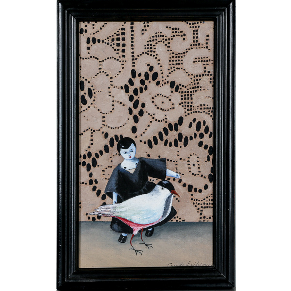 Gunda Erikson, "Dockan", olja på pannå