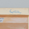 Gerd Miller, gouache på papp, signerad