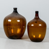 Damejeanne, 2 st, bruntonat glas, 1900-tal