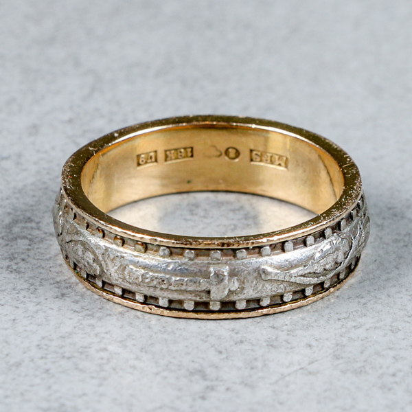 Ring, Guld 18k och silver, 7.8g