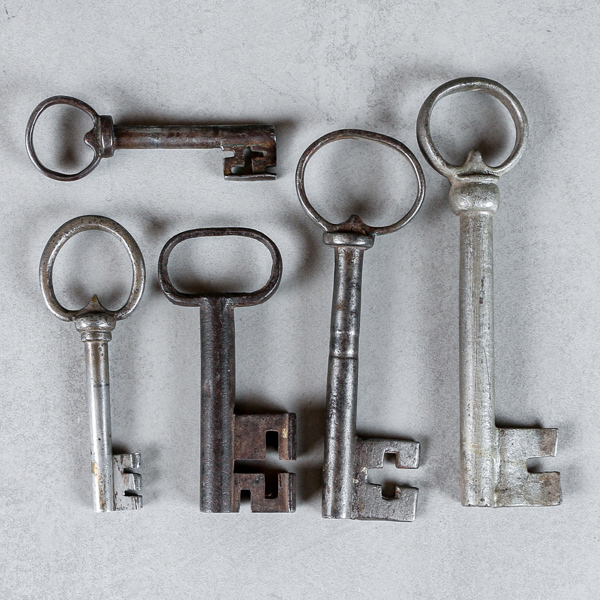 Nycklar, 5 st, 1700-tal