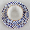 Kaffeservis, 28 delar, "Cobalt net", Lomonosov, Ryssland, 1900-talets andra hälft.