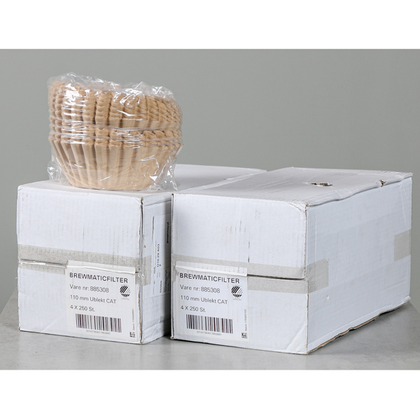 Kaffefilter, Brewmatic, 2250st, 110 mm oblekta filter