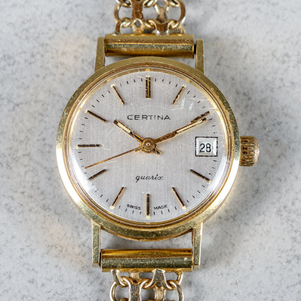 Damarmbandsur, Certina, Guld 18k, 24.0g