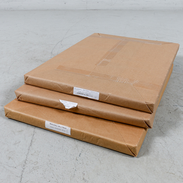 Papper, makulatur, 50x70cm, 3 paket á 500 ark