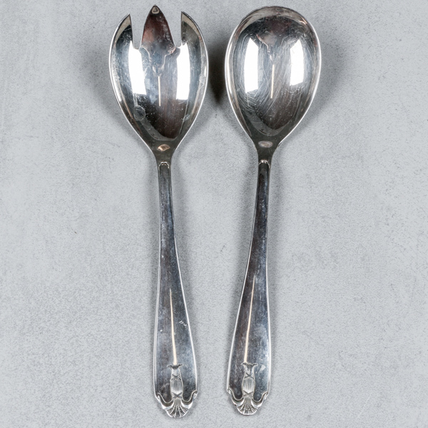 Uppläggningsbestick, 2st, silver, 180g