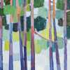 Sven Linder, olja på pannå, "Vinterskog"