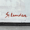 Sven Linder, olja på pannå, "Vinterskog"