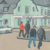 Sven Ljungberg, träsnitt, "Värnamo"