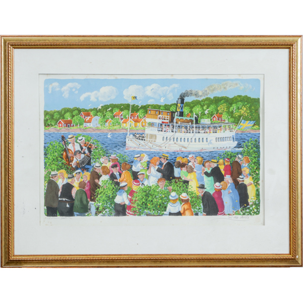 Bengt-Håge Häverö, litografi, "Sommar"