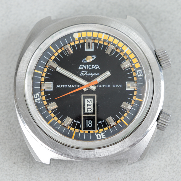 Armbandsur, Enicar Sherpa 600, Super-dive, Ø43mm