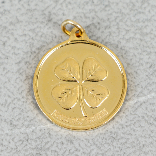Hänge, Guld 18k, 2.2g, "Lycka"
