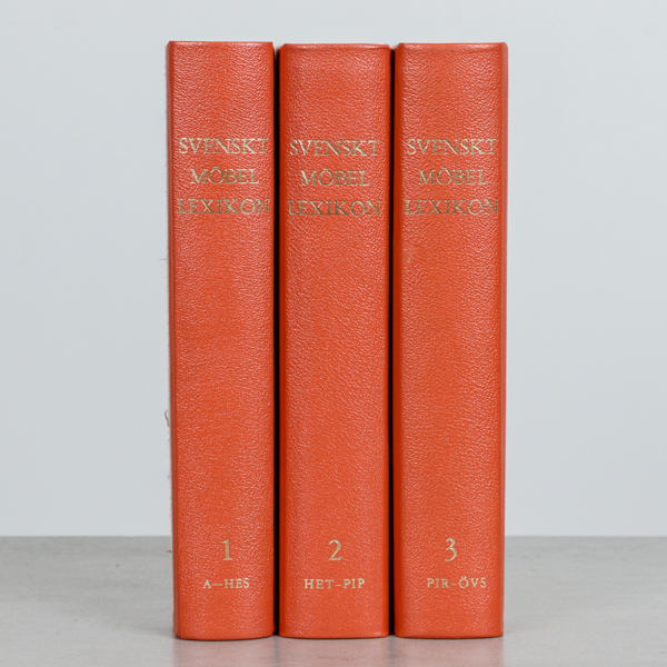 Böcker, "Svenskt Möbellexikon", 3 band, Ingegerd Henschen, Sten Blomberg, 1961