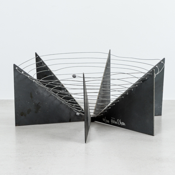 Fruktskål, smide, Göran Olson, 24/200, signerad