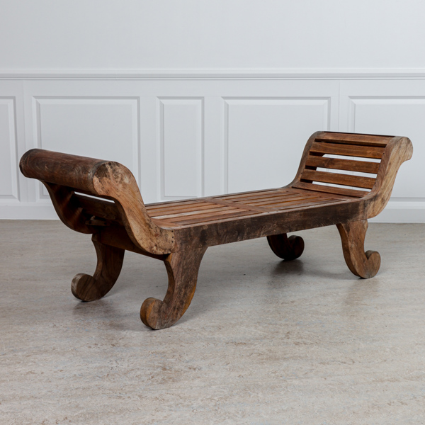 Trädgårdsbänk, teak, 2000-tal