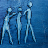 Olle Idewall, Olja på pannå, Figurkomposition i relief, signerad