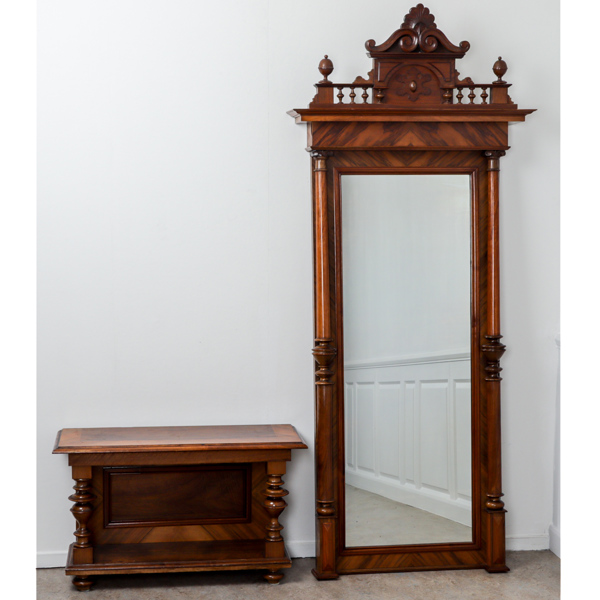 Spegel med konsolbord, omkring 1900