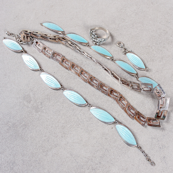 Bijouterier, halsband silver, märken, mm