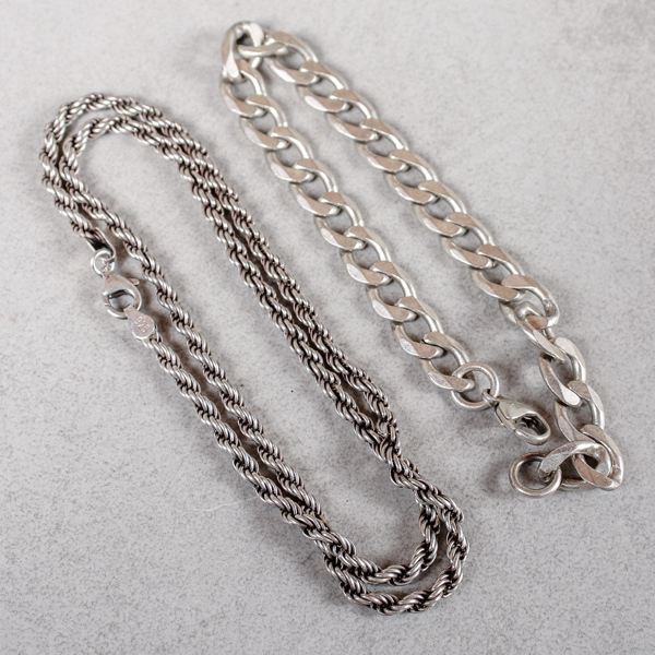 Armband och halsband, silver