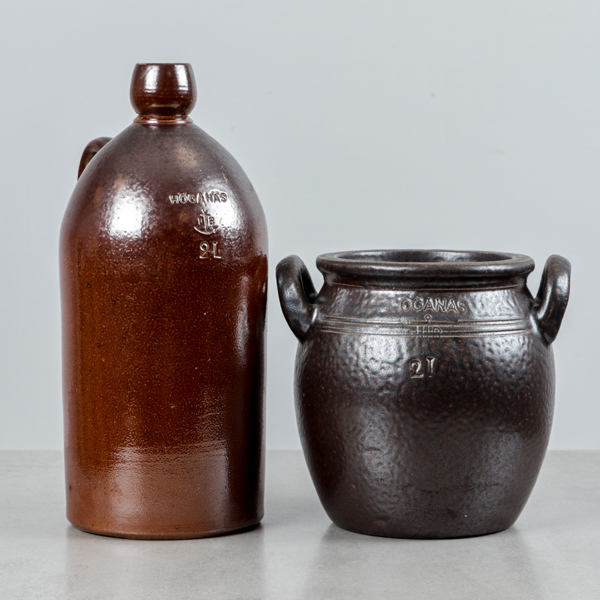 Krus och flaska, 2 st, 2 l, Höganäs 