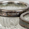 SALTKAR OCH SENAPSBURK, 3 delar, silver, kristall, Enlgand
