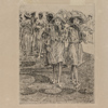 J. A. G. Acke (1859-1924), Etsning, flickor på promenad