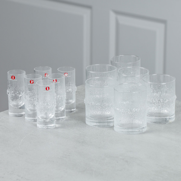 Glas, "Niva", 6 +6 st, Tapio Wirkkala, Iittala