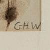 Carl Herman Wetterwik (1910-1949), tuschlavering, monogramsignering