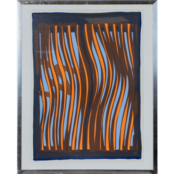 Lennart Rohde (1916-2005), komposition, litografi, signerad och daterad
