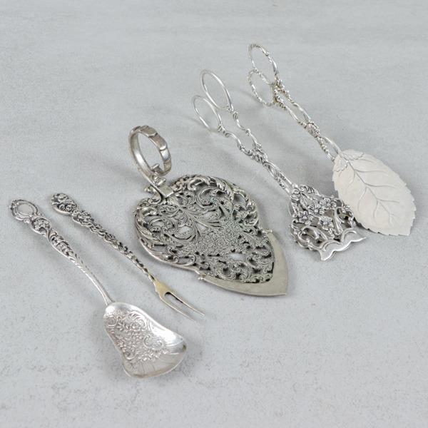 Uppläggningsbestick, 5 delar, silver 123g