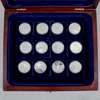 Minnesmedaljer, 12st, sterling silver, 324g