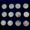 Minnesmedaljer, 12st, sterling silver, 324g