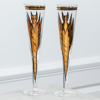 Ulrica Hydman-Vallien, champagnestrutar, ett par "Goldie", Kosta Boda