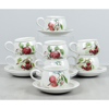 Kaffe/tekoppar, 8 st, "Pomona", Susan Williams-Ellis, Portmeirion, England