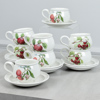 Kaffe/tekoppar, 8 st, "Pomona", Susan Williams-Ellis, Portmeirion, England