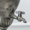 Vatten-/vinbehållare, tenn med trädetaljer, empirestil, sekelskiftet 1900