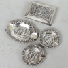 Dosa samt askfat, 4 delar, silver, 169g