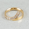 Diamantring, Guld 18k, 3.8g, 8 diamanter, 0.24ct