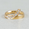 Diamantring, Guld 18k, 3.8g, 8 diamanter, 0.24ct