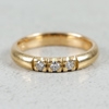 Diamantring, Guld 18k, 4.6g, 3 diamanter, 0.09ct