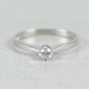 Diamantring, Guld 18k, 2.0g, 1 diamant, 0.14ct