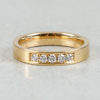 Diamantring, Guld 18k, 5.6g, 5 diamanter, 0.12ct