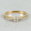 Diamantring, Guld 18k, 2.2g, 1 diamant, 0.15ct